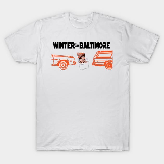 Baltimore Winter T-Shirt by MarcusCreative